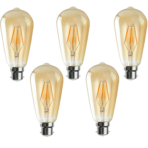 LED Bulbs Bayonet ST64 B22 4W Dimmable Filament Edison Light Bulbs