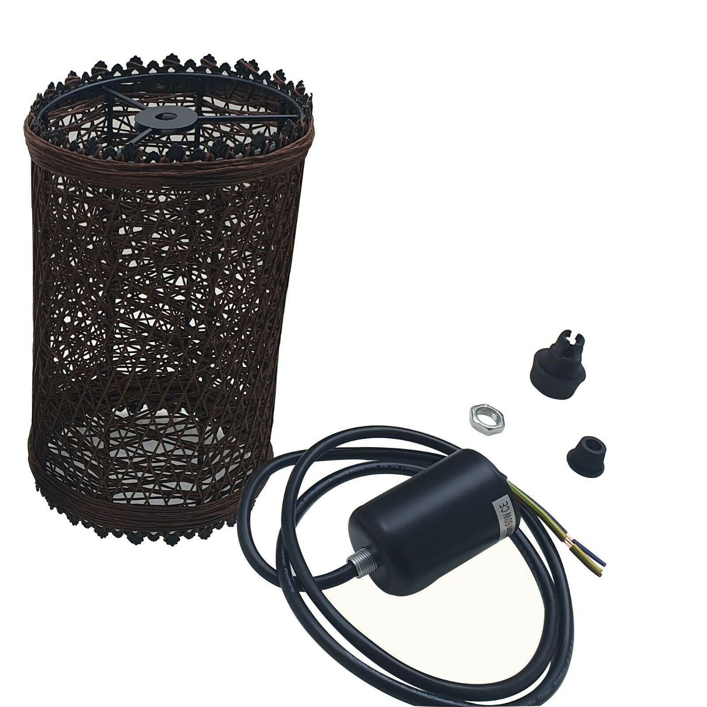 Modern Pendant Light Rattan Wicker Basket Ceiling Pendant Light