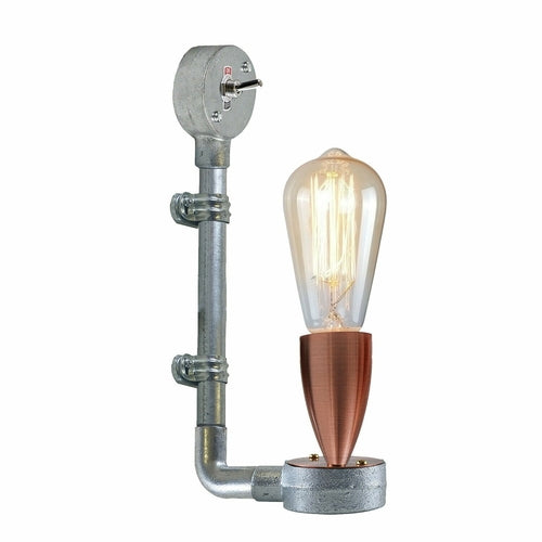 Industrial Retro Stylish Wall Designer Light Galvanized conduit Wall