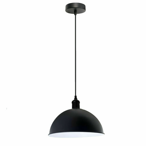 Retro Industrial Black Ceiling Pendant Light Metal Lamp Shade With
