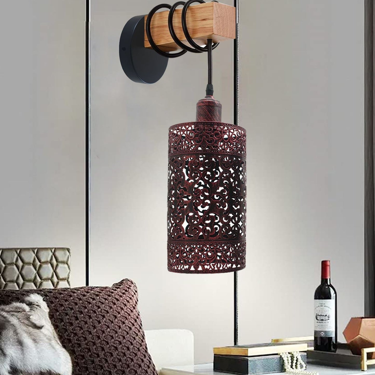 Wall Sconce Down Indoor Wooden Wall Lights Night Lamp for Living Room