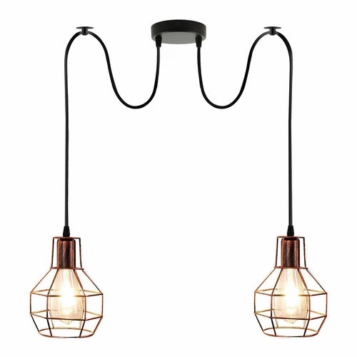 Metal Cage 2 Way Spider Hanging Light~3390
