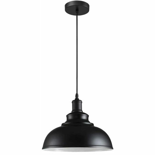 Retro Industrial Black Ceiling Pendant Light Metal Lamp Shade With