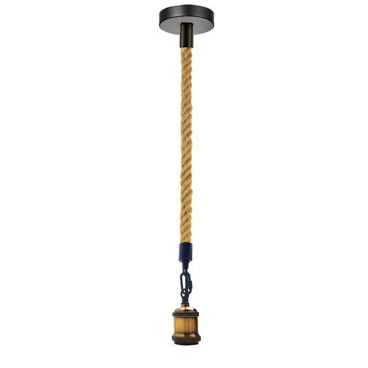 Hemp Rope 1 Head Pendant Ceiling Light Retro Lamp~1522