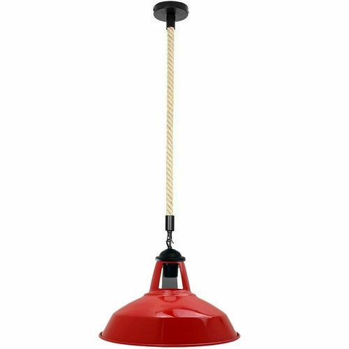 Hemp Rope Hanging Light - E27 Edison Base ~3889