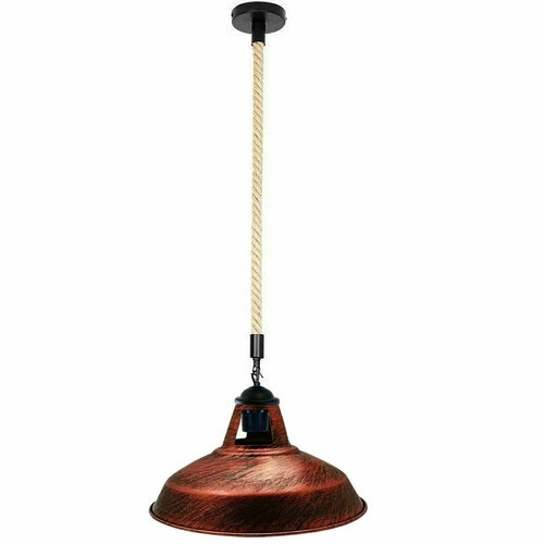Hemp Rope Hanging Light - E27 Edison Base ~3889