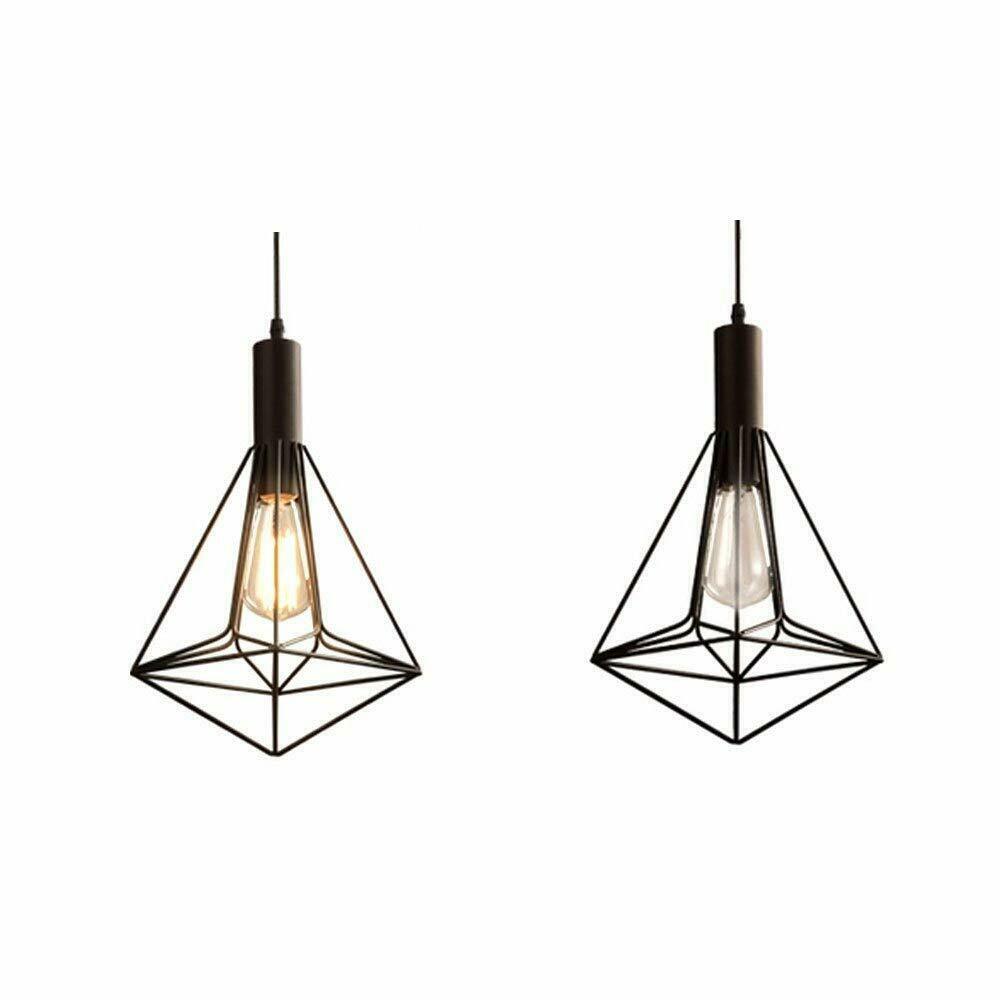 Pendant Light Shade Metal Cage Drum Lampshade Pendant Lamp~2126