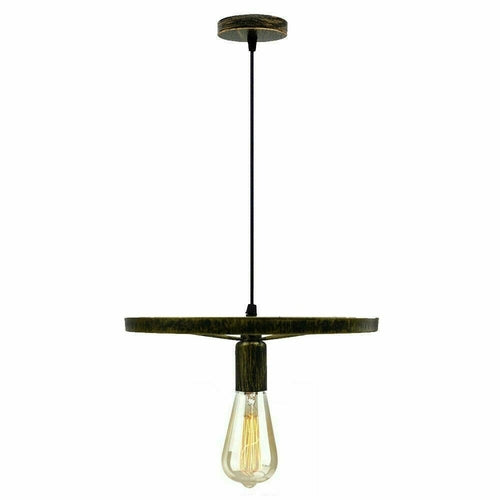 Retro Wheel Pendant Light –  E27 Base ~2245