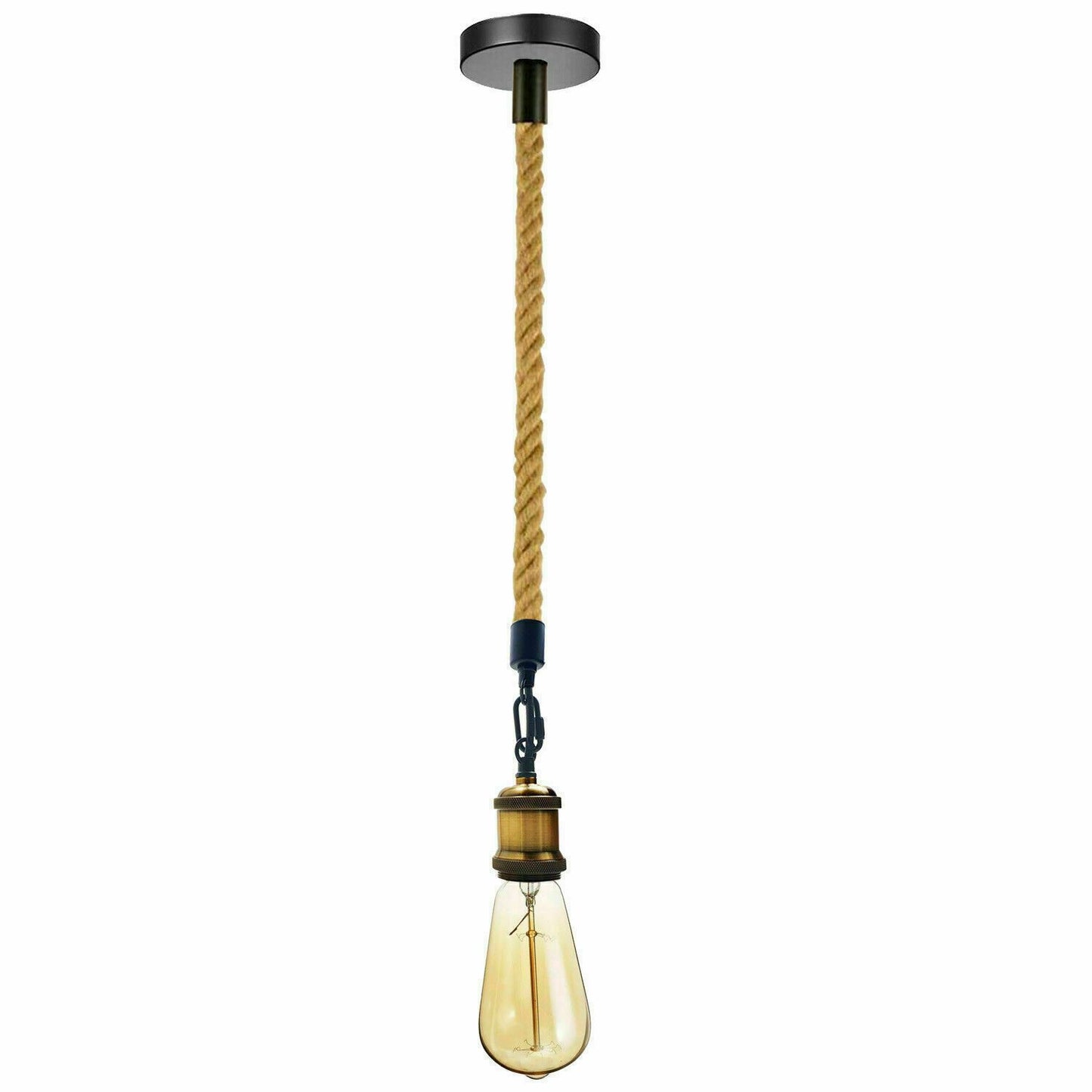 Hemp Rope 1 Head Pendant Ceiling Light Retro Lamp~1522