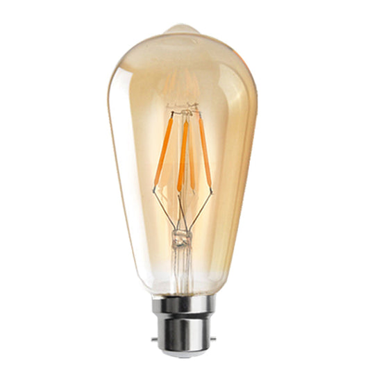 LED Bulbs Bayonet ST64 B22 4W Dimmable Filament Edison Light Bulbs