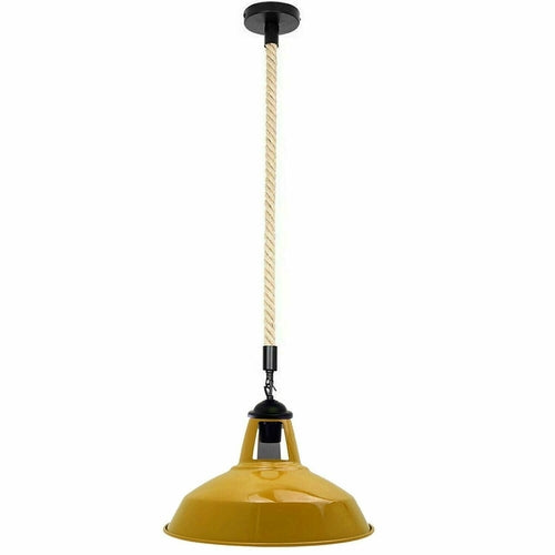 Hemp Rope Hanging Light - E27 Edison Base ~3889